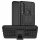 Handy Tasche Lenovo Motorola Panzer Hülle Hybrid Case Cover Schutzhülle Bumper Motorola Moto G8 Play Schwarz