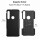 Handy Tasche Lenovo Motorola Panzer Hülle Hybrid Case Cover Schutzhülle Bumper Motorola Moto G8 Play Schwarz