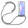 Xiaomi Hülle mit Band Schutzhülle Handykette Silikon Handy Tasche mit Schnur Neu Xiaomi Redmi 9A Grau