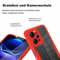360° Grad Hülle Xiaomi Redmi 12 4G Rundum vollschutz Integriertem Displayschutz Rot