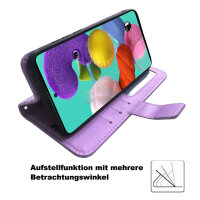 Handy Tasche für Samsung Galaxy A51 SM-A515 Hülle Case Buchhülle Klapphülle TPU Mandala Lila