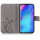 Huawei Handy Tasche Handyhülle Schutz Hülle Blumen Flip Cover Buch Case Etui Huawei P30 Grau