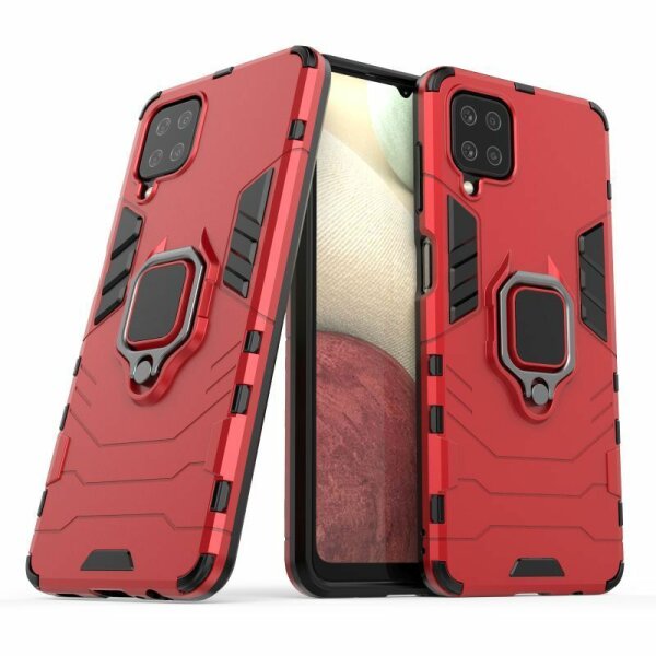 Handy Tasche für Samsung Galaxy Ring Case Hülle Outdoor TPU Back Cover Bumper  Galaxy A21s Rot
