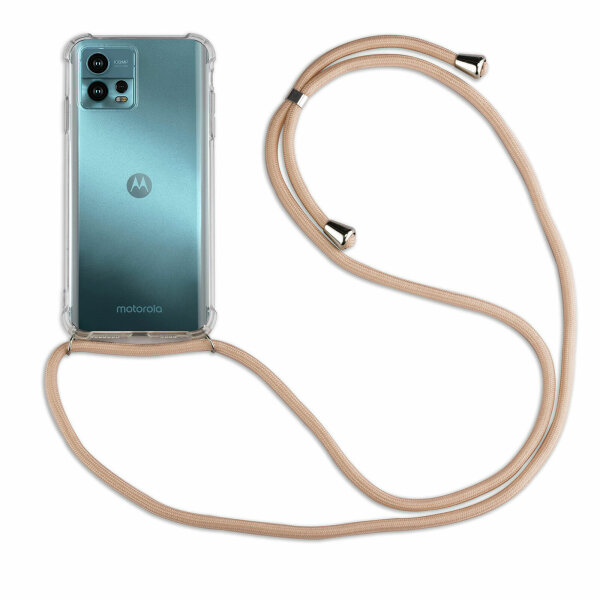 betterfon Handykette für Motorola Moto G72 Handyhülle mit Band Hülle mit Kordel  Beige / Braun