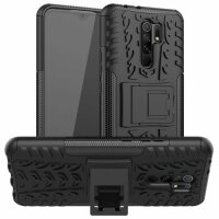 Schutz Hülle Xiaomi Handy Tasche Case Cover Silikon Schale Outdoor Handyhülle BF Xiaomi Redmi 9 Rot