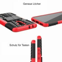 Schutz Hülle Xiaomi Handy Tasche Case Cover Silikon Schale Outdoor Handyhülle BF Xiaomi Redmi 9 Rot