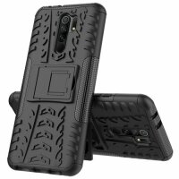 Schutz Hülle Xiaomi Handy Tasche Case Cover Silikon Schale Outdoor Handyhülle BF Xiaomi Redmi 9 Rot