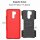 Schutz Hülle Xiaomi Handy Tasche Case Cover Silikon Schale Outdoor Handyhülle BF Xiaomi Redmi 9 Rot