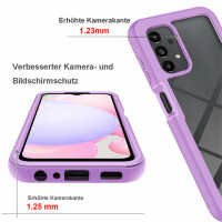 Hülle für Samsung Galaxy A13 4G Handyhülle Schutzhülle Silikon Case Cover Bumper Lila
