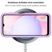 Hülle für Samsung Galaxy A13 4G Handyhülle Schutzhülle Silikon Case Cover Bumper Lila