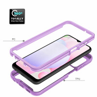 Hülle für Samsung Galaxy A13 4G Handyhülle Schutzhülle Silikon Case Cover Bumper Lila