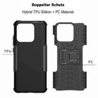 Xiaomi Redmi 10C, Schutz Hülle Handy Tasche Outdoor Case Back Cover TPU Bumper Schwarz