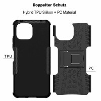 Schutz Hülle Xiaomi Handy Tasche Case Cover Silikon Schale Outdoor Handyhülle BF Xiaomi Mi 11 Lite 5G / 4G Blau