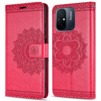 Hülle für Xiaomi Redmi 12C Handyhülle Handy Tasche Klapphülle Wallet Case Etui Rot