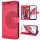 Hülle für Xiaomi Redmi 12C Handyhülle Handy Tasche Klapphülle Wallet Case Etui Rot