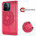 Hülle für Xiaomi Redmi 12C Handyhülle Handy Tasche Klapphülle Wallet Case Etui Rot