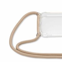 Handy Hülle mit Band Schutzhülle Handykette Seil Silikon Handy Tasche mit Schnur Nokia 2.4 Beige / Braun