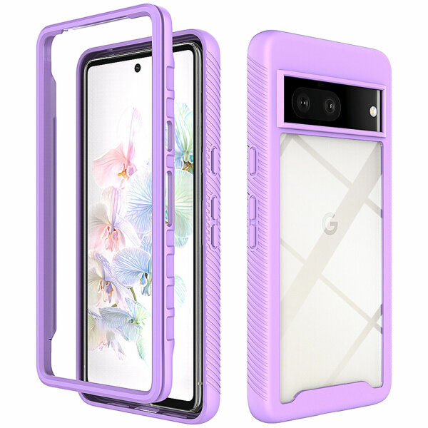 Hülle für Google Pixel 7 / 7 Pro Handyhülle Cover 2-teilig TPU Body Bumper Case  Lila Google Pixel 7