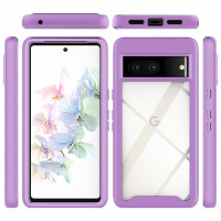 Hülle für Google Pixel 7 / 7 Pro Handyhülle Cover 2-teilig TPU Body Bumper Case  Lila Google Pixel 7