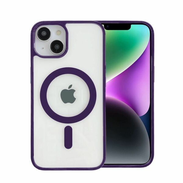Handyhülle für Apple iPhone 14 Pro – Magnet Case Dunkellila