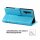 Huawei Handy Tasche Handyhülle Schutz Hülle Blumen Flip Cover Buch Case Etui Huawei Nova 5T Blau