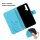 Huawei Handy Tasche Handyhülle Schutz Hülle Blumen Flip Cover Buch Case Etui Huawei Nova 5T Blau