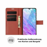 Handyhülle für ZTE Blade L8 - Klapphülle PU-Leder Braun