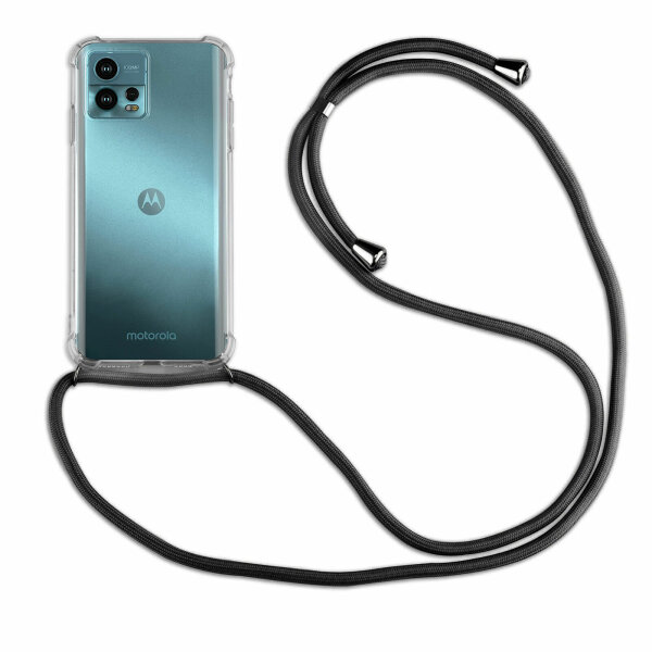 betterfon Handykette für Motorola Moto G72 Handyhülle mit Band Hülle mit Kordel  Schwarz