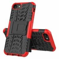 Handy Tasche für Apple iPhone Panzer Cover Case Schutz Hülle Etui Schale Bumper Apple iPhone SE 2020 Rot