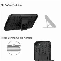Handy Tasche für Apple iPhone Panzer Cover Case Schutz Hülle Etui Schale Bumper Apple iPhone SE 2020 Rot