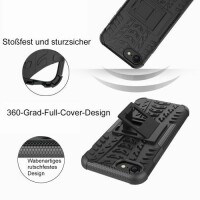 Handy Tasche für Apple iPhone Panzer Cover Case Schutz Hülle Etui Schale Bumper Apple iPhone SE 2020 Rot