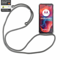 Handykette für Motorola Moto G04 / Moto G04s / Moto E14 Hülle Handyhülle Kordel Grau