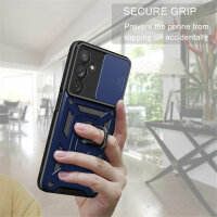 Outdoor Panzer Hülle für Samsung Galaxy A54 5G mit Kameraschutz Ringhalter  Blau