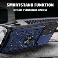 Outdoor Panzer Hülle für Samsung Galaxy A54 5G mit Kameraschutz Ringhalter  Blau