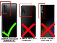 Huawei Hülle Handy Tasche Handyhülle Wallet Case Schutzhülle Blumen Mappe Etui  Huawei P-Smart 2021 Schwarz