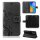 Huawei Hülle Handy Tasche Handyhülle Wallet Case Schutzhülle Blumen Mappe Etui  Huawei P-Smart 2021 Schwarz