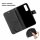 Huawei Hülle Handy Tasche Handyhülle Wallet Case Schutzhülle Blumen Mappe Etui  Huawei P-Smart 2021 Schwarz