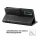 Huawei Hülle Handy Tasche Handyhülle Wallet Case Schutzhülle Blumen Mappe Etui  Huawei P-Smart 2021 Schwarz