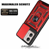 Outdoor Panzer Hülle Motorola Moto G13 / G23 / G53 mit Kameraschutz Ringhalter Rot