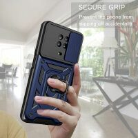 Outdoor Panzer Hülle Nokia G10 G20 Handyhülle mit Slide Kameraschutz Ringhalter Blau
