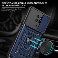 Outdoor Panzer Hülle Nokia G10 G20 Handyhülle mit Slide Kameraschutz Ringhalter Blau
