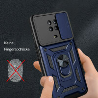 Outdoor Panzer Hülle Nokia G10 G20 Handyhülle mit Slide Kameraschutz Ringhalter Blau