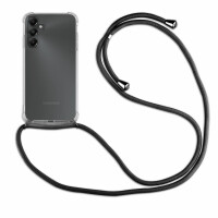 Handykette für Samsung Galaxy A05s Handyhülle mit Band Case TPU Hülle mit Kordel Schwarz