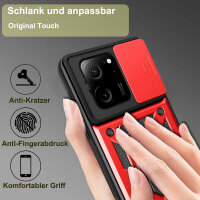 Outdoor Panzer Hülle Xiaomi 13T / 13T Pro Handyhülle Kameraschutz Ringhalter Rot