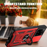 Outdoor Panzer Hülle Xiaomi 13T / 13T Pro Handyhülle Kameraschutz Ringhalter Rot