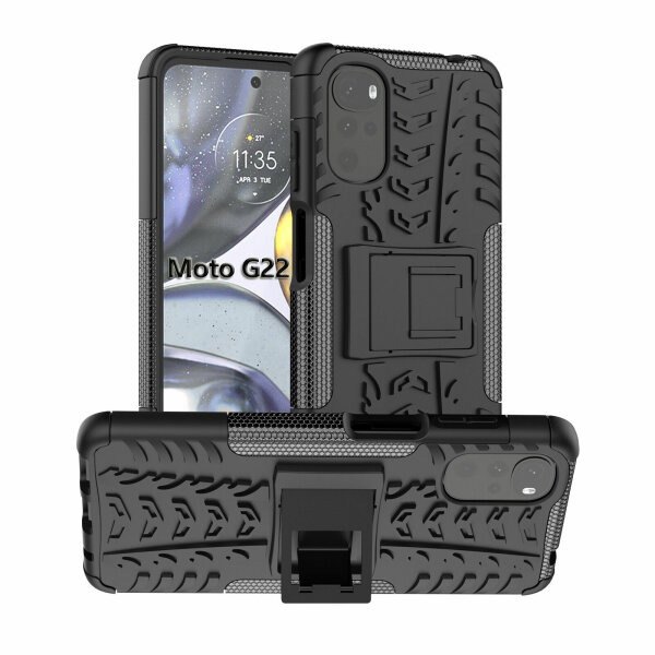 Hülle Motorola Moto G22, E32, E32 Schutzhülle Handytasche Handyhülle Silikon TPU Schwarz