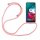 Handy Hülle mit Band Schutzhülle Handykette Seil Silikon Handy Tasche mit Schnur Motorola Moto E6S Rosa