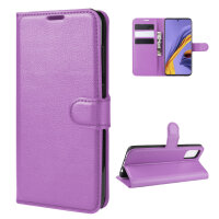 Handy Tasche für Samsung Galaxy A51 SM-A515 Hülle Case Buchhülle Klapphülle TPU PU-Leder Lila