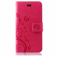 Huawei P-Smart 2019 Handy Tasche Handyhülle Wallet Schutz Hülle Blumen Cover Neu