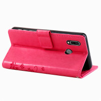 Huawei P-Smart 2019 Handy Tasche Handyhülle Wallet Schutz Hülle Blumen Cover Neu